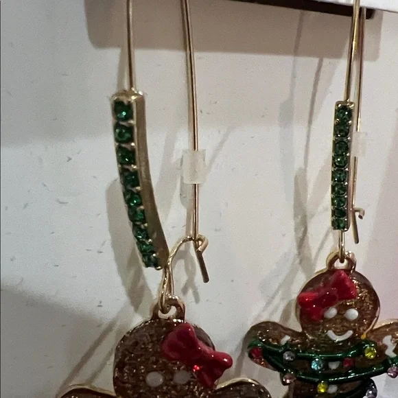 Betsey Johnson | Whimsical Christmas Gingerbread Earrings - Picture 4 of 8